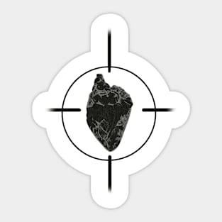 shoot on Heart Sticker